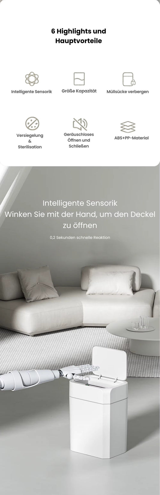 SmartBin – Intelligenter Abfalleimer mit Automatik-Sensor